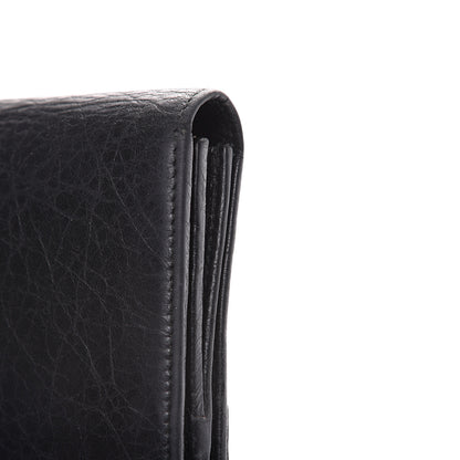 Balenciaga Agneau Classic Silver Hardware Money Wallet Black 12 of 12