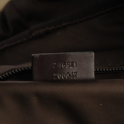 Gucci Monogram GG Supreme Large Interlocking G Double Buckle Backpack Brown 7 of 7