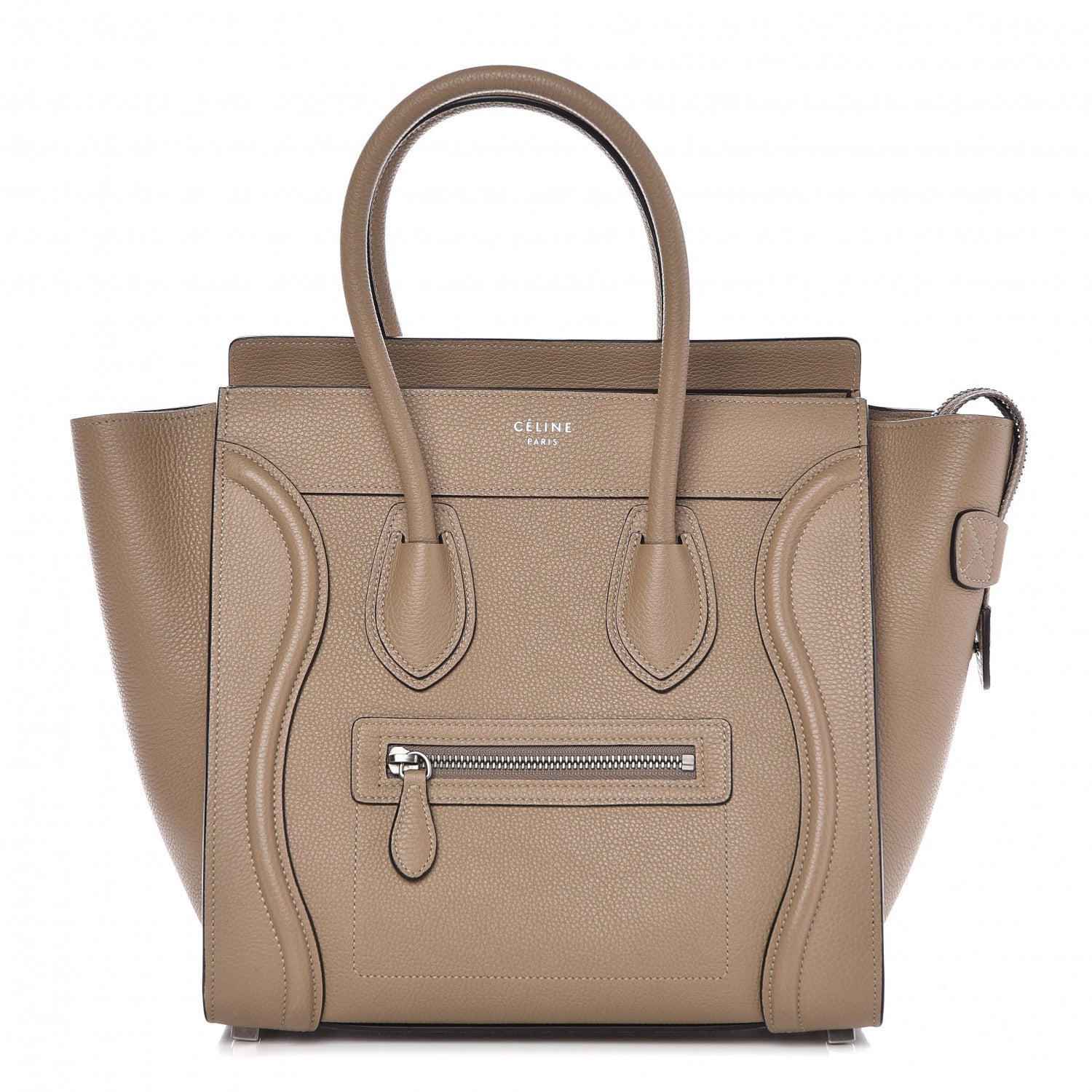 Celine Drummed Calfskin Micro Luggage Dune 1 of 10