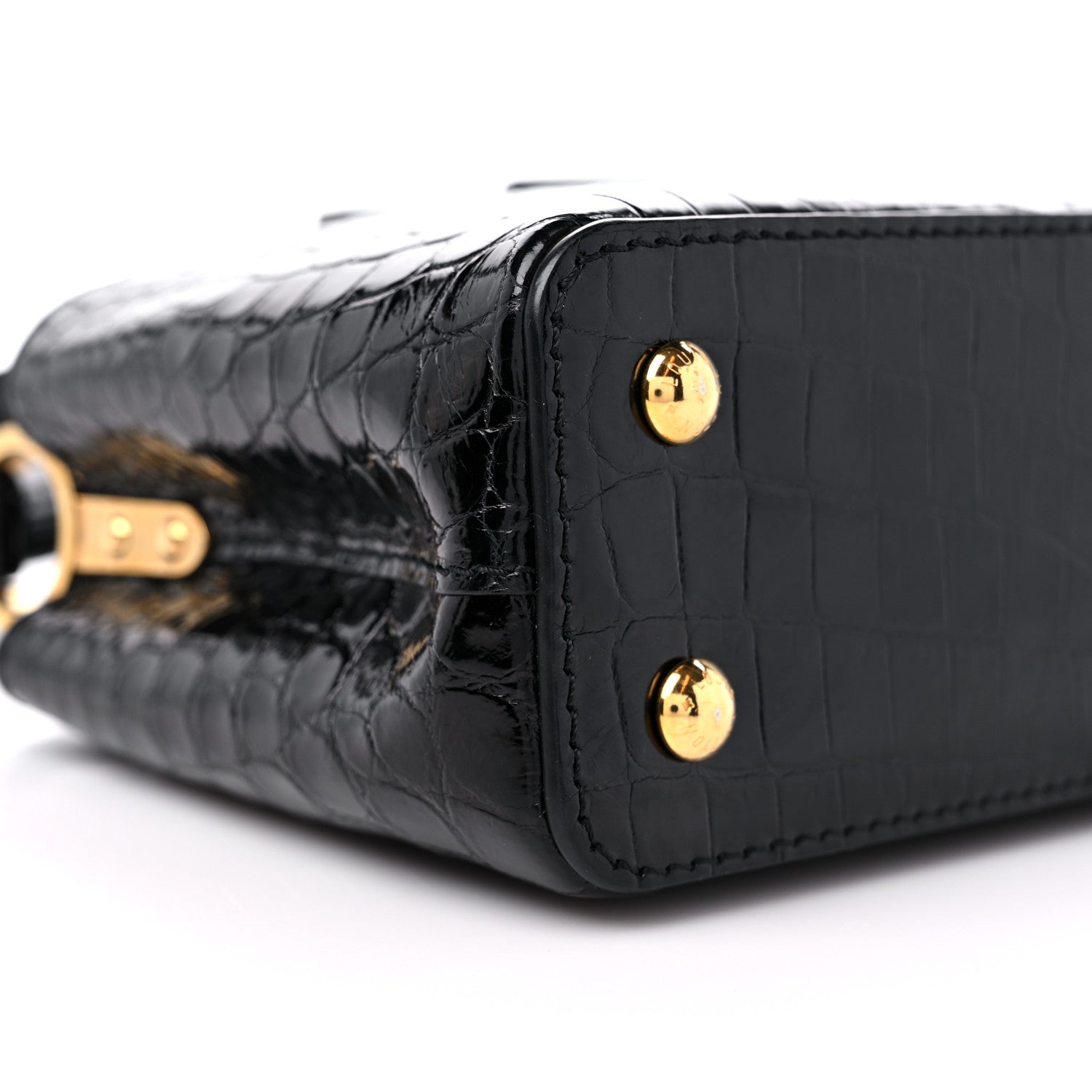 Louis Vuitton Crocodile Mini Capucines Black 7 of 11