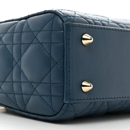 Christian Dior Lambskin Cannage Small My ABCDior My Lady Dior Deep Ocean 9 of 14