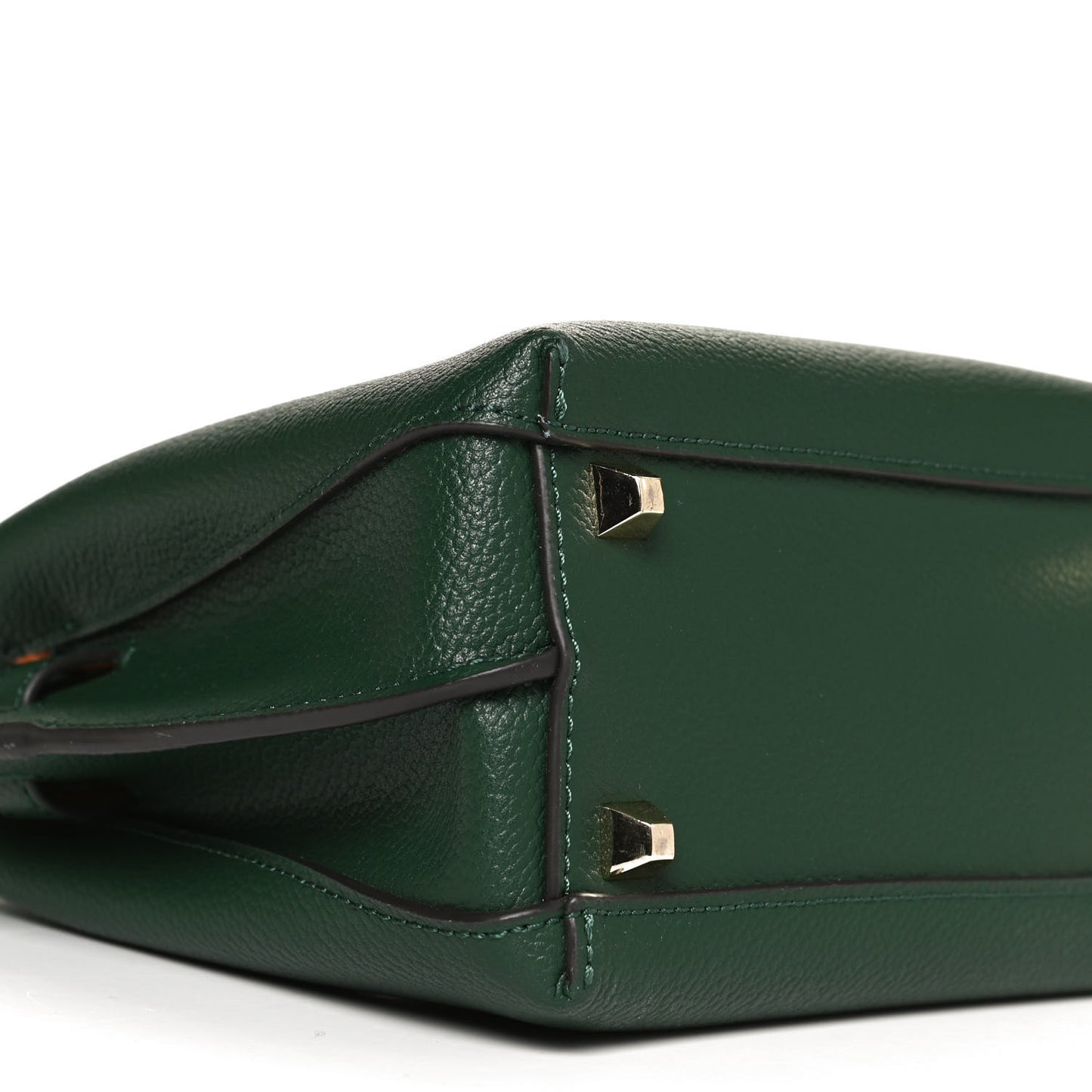 Grained Calfskin Mini Milla Tote Green