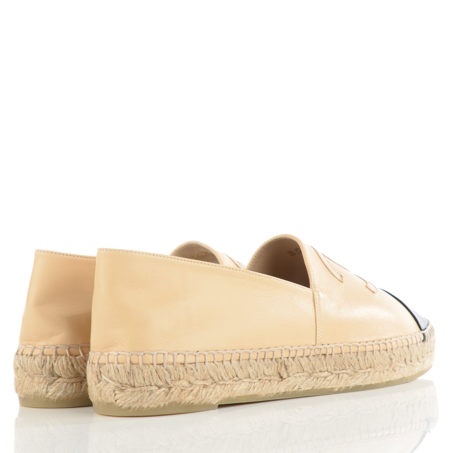 Lambskin CC Espadrilles 39 Beige Black