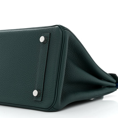 Hermes Togo Swift Officier Birkin 25 Vert Cypress Bleu Zellige 10 of 10