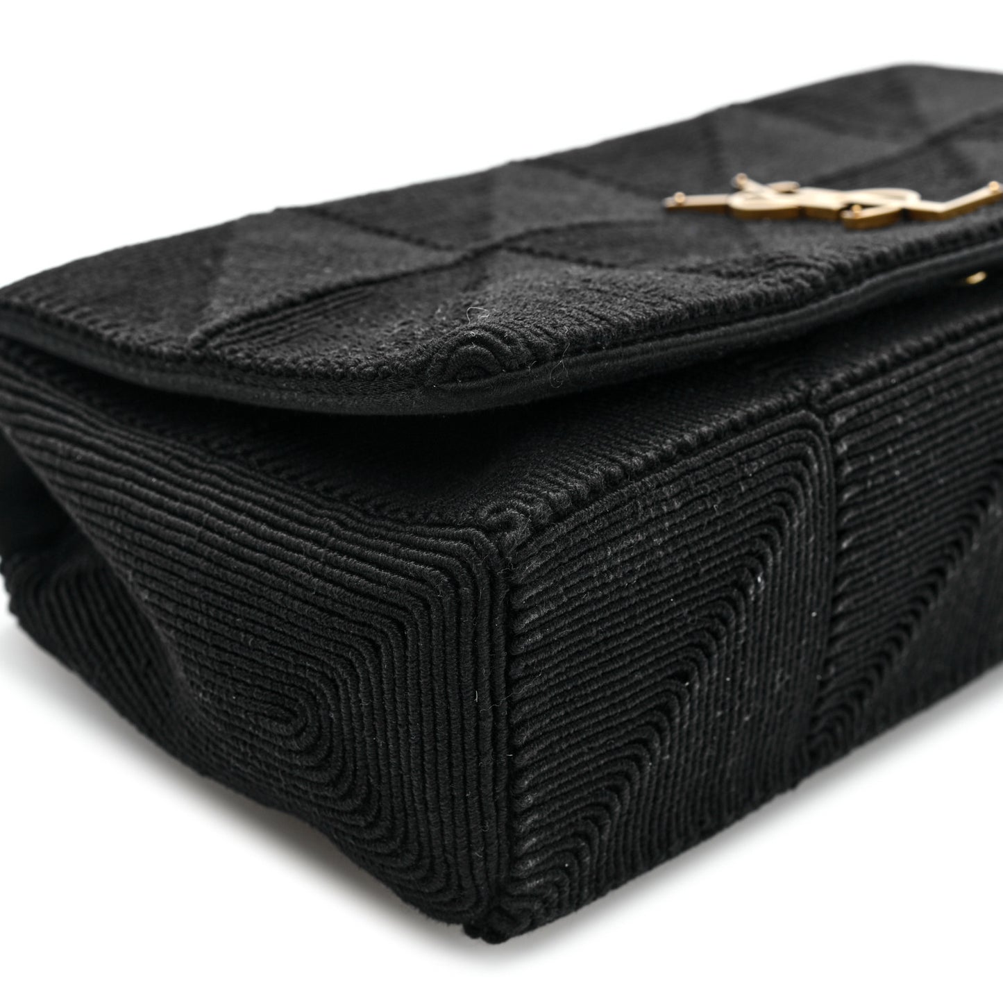 Quilted Satin Monogram Medium Jamie Black