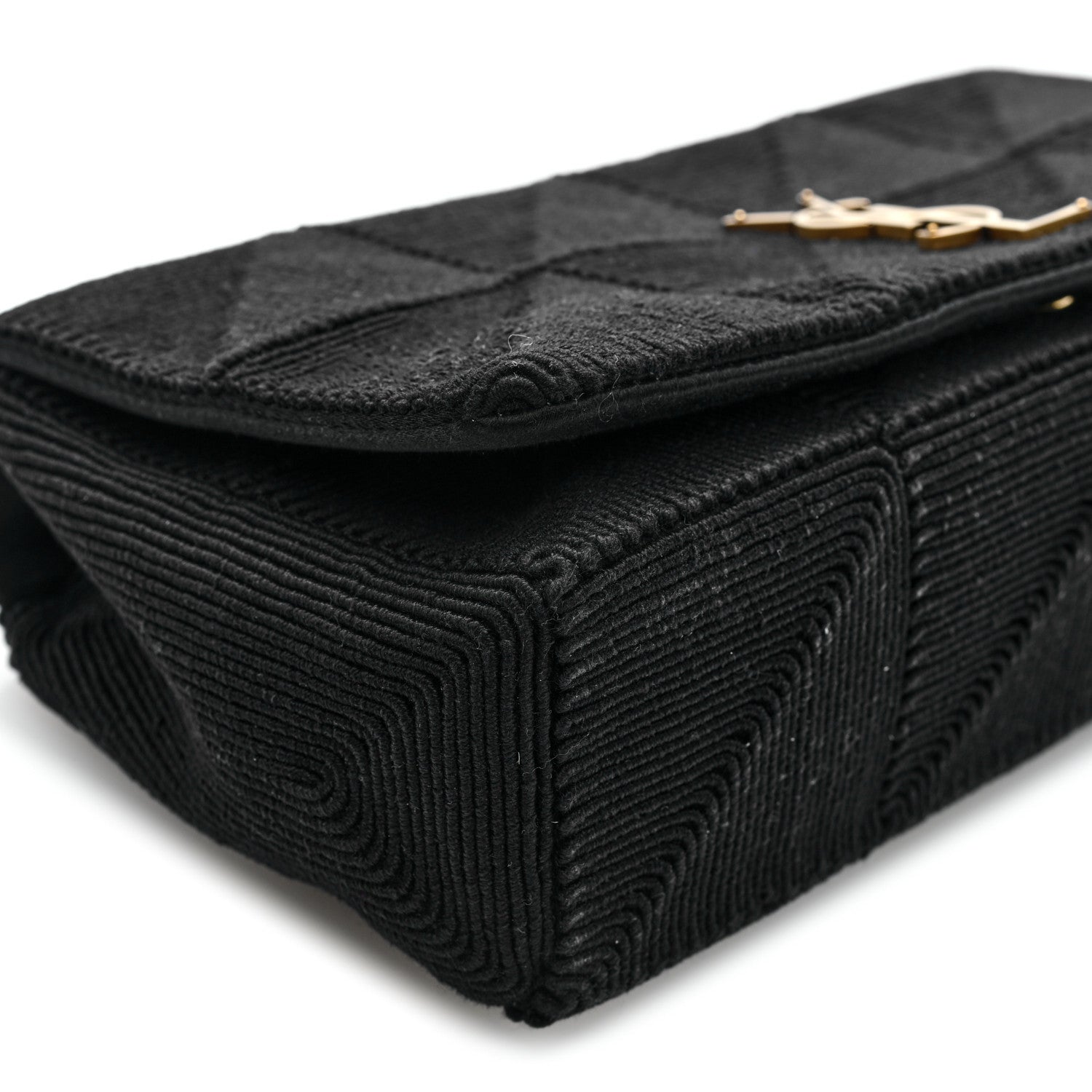 Saint Laurent Quilted Satin Monogram Medium Jamie Black 9 of 10
