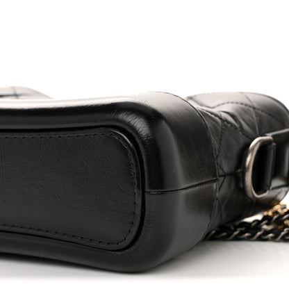 Chanel Aged Calfskin Quilted Small Gabrielle Hobo Black 10 of 13