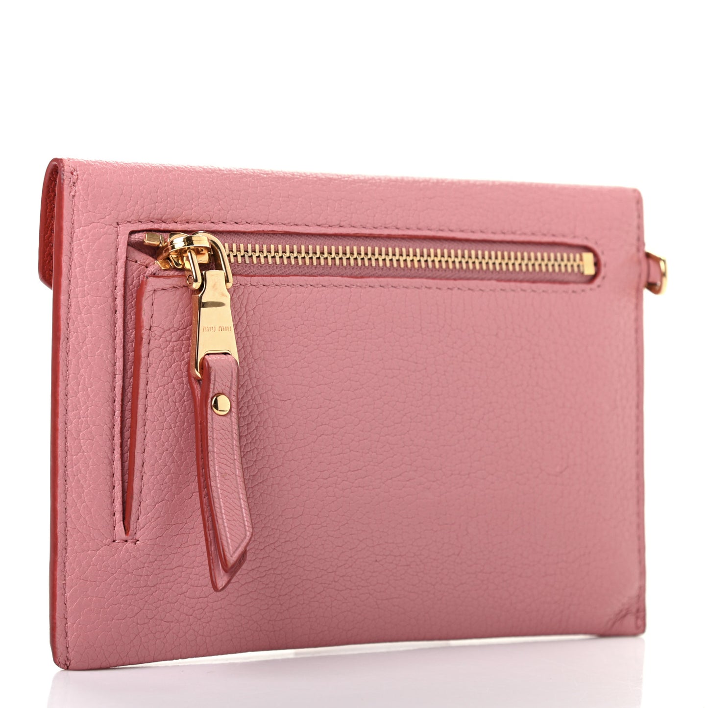 Goatskin Madras Love Envelope Wallet Rosa