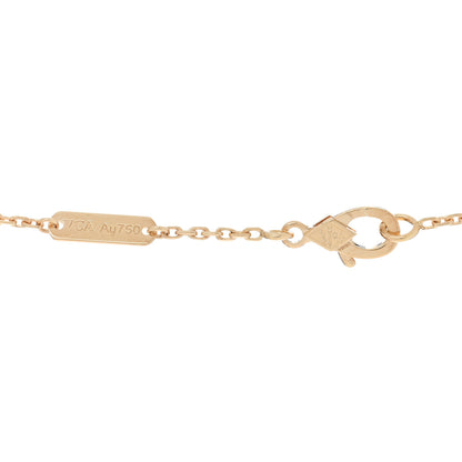 Van Cleef & Arpels 18K Yellow Gold Guilloche Vintage Alhambra Pendant Necklace 4 of 5