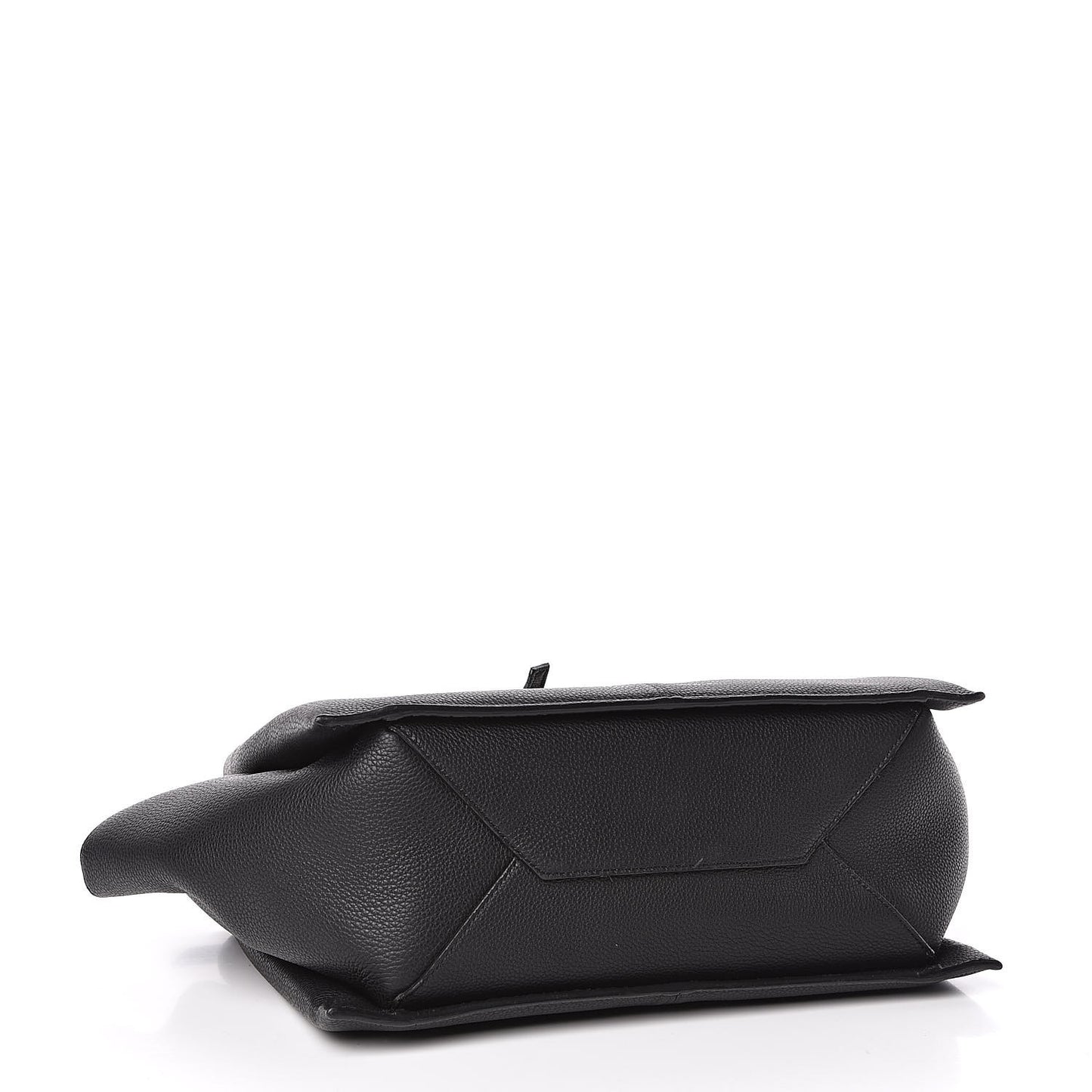 Baby Grained Calfskin Small Tri-Fold Bag Black
