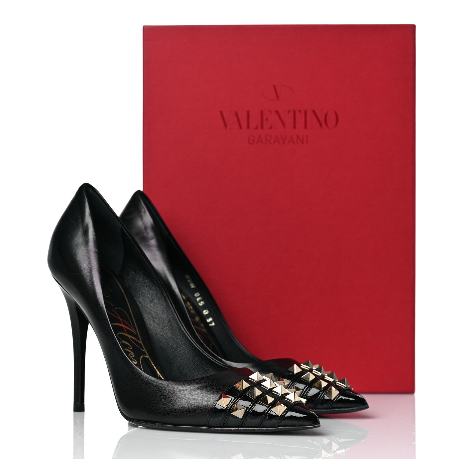 Valentino Garavani Kidskin Rockstud Alcove 110mm Pumps 37 Black 9 of 9