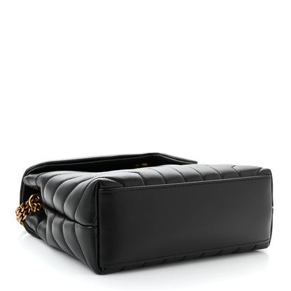 Saint Laurent Calfskin Y Quilted Monogram Small Loulou Chain Satchel Black 4 of 11