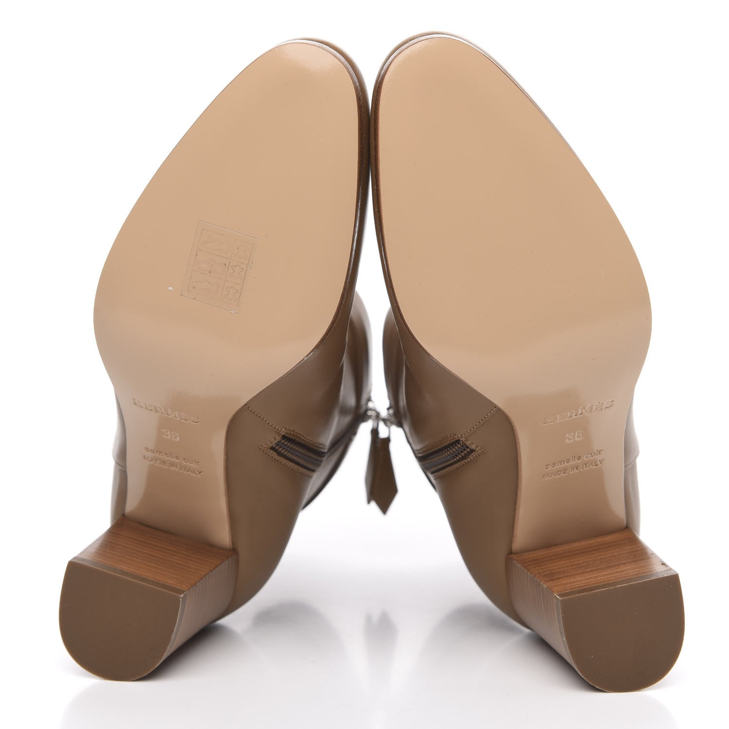 Hermes Calfskin Saint Germain Ankle Boots 36 Brun Fume 5 of 8