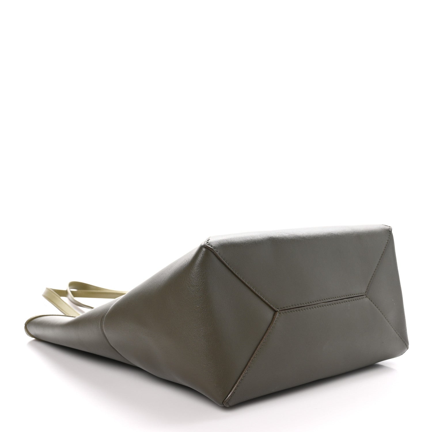 Loewe Shiny Calfskin Medium Puzzle Fold Tote Dark Khaki Green 4 of 9