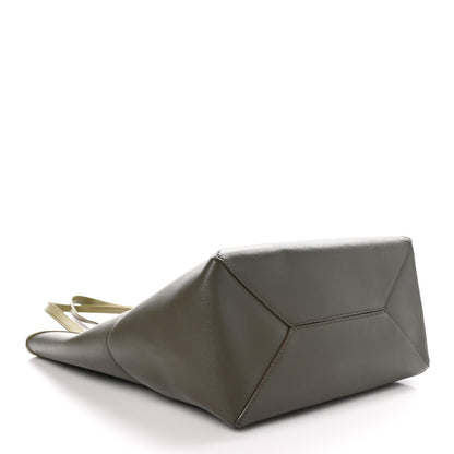 Loewe Shiny Calfskin Medium Puzzle Fold Tote Dark Khaki Green 4 of 9