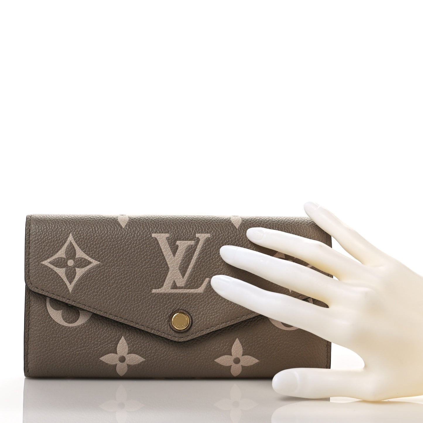 Empreinte Monogram Giant Sarah Wallet Tourterelle Creme
