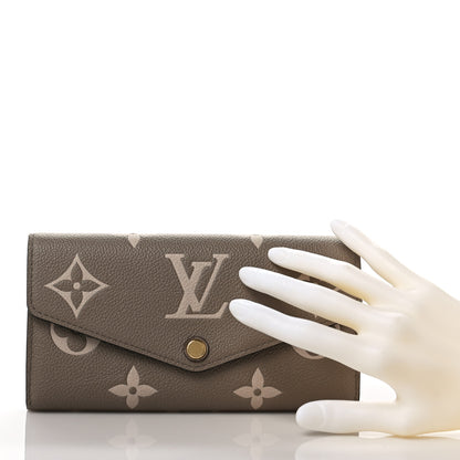 Louis Vuitton Empreinte Monogram Giant Sarah Wallet Tourterelle Creme 2 of 8