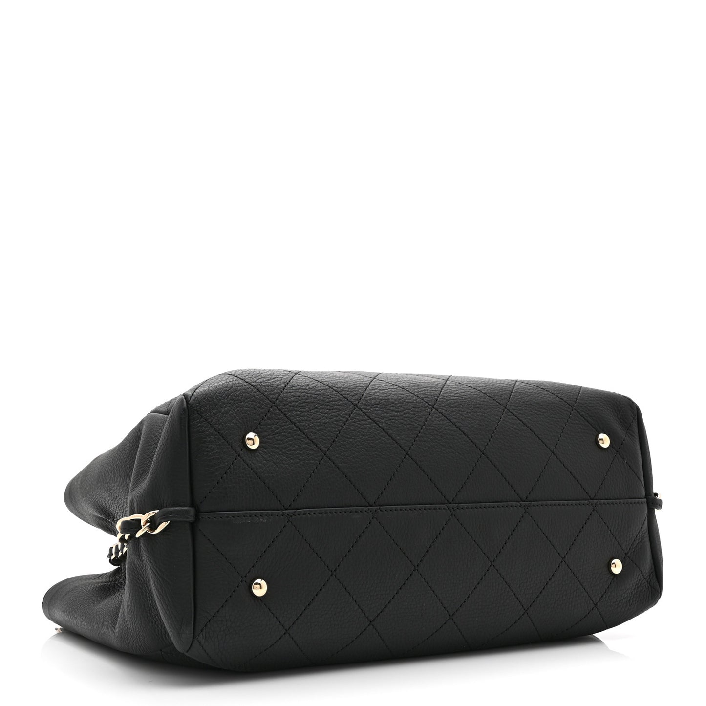Bullskin Stitched Medium Shopping Bag Black