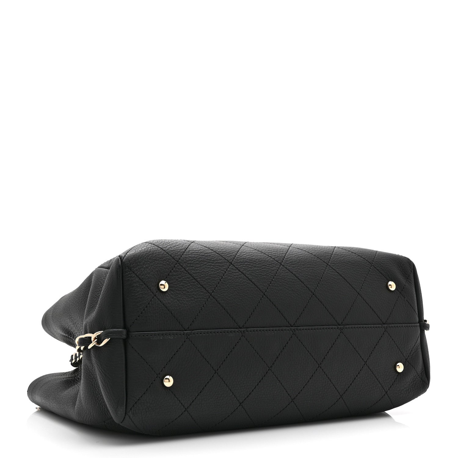 Chanel Bullskin Stitched Medium Shopping Bag Black 4 of 10