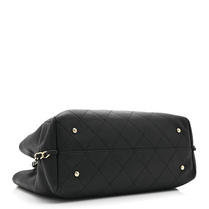 Chanel Bullskin Stitched Medium Shopping Bag Black 4 of 10