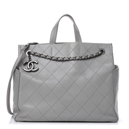 Chanel Grained Calfskin Small CC Pocket Tote Grey 1 of 17