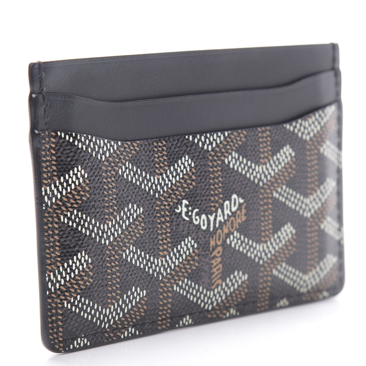 Goyardine Saint Sulpice Card Holder Black