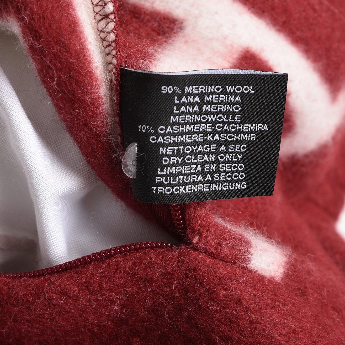 Wool Cashmere Avalon III Pillow PM Ecru Rouge