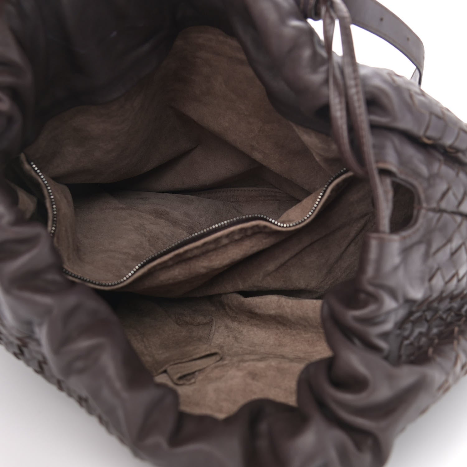 Bottega Veneta Nappa Intrecciato Drawstring Tote Ebano 5 of 9