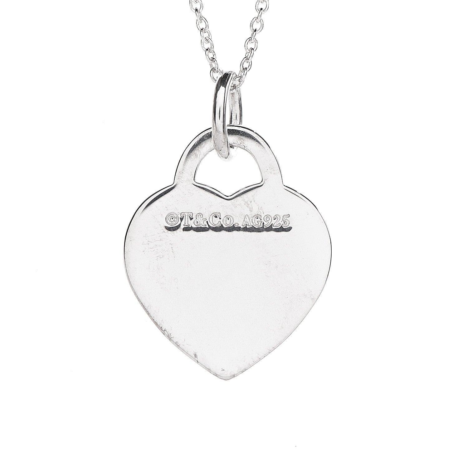 Tiffany Sterling Silver Small Return to Tiffany Heart Pendant Necklace 5 of 7