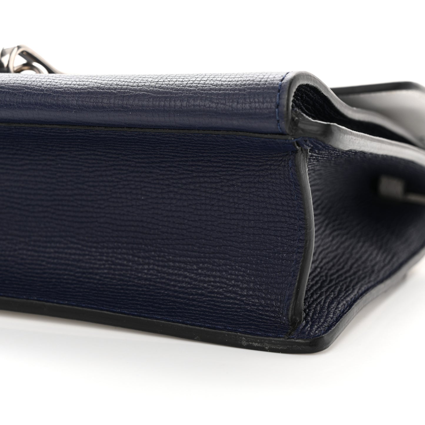 Derby Calfskin Bi-Color Small Macken Crossbody Bag Navy White