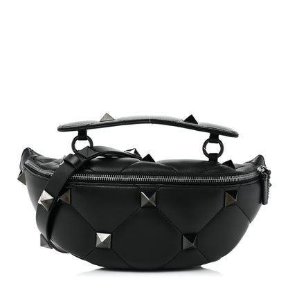 Valentino Garavani Nappa Monochrome Roman Stud Belt Bag Black 1 of 11