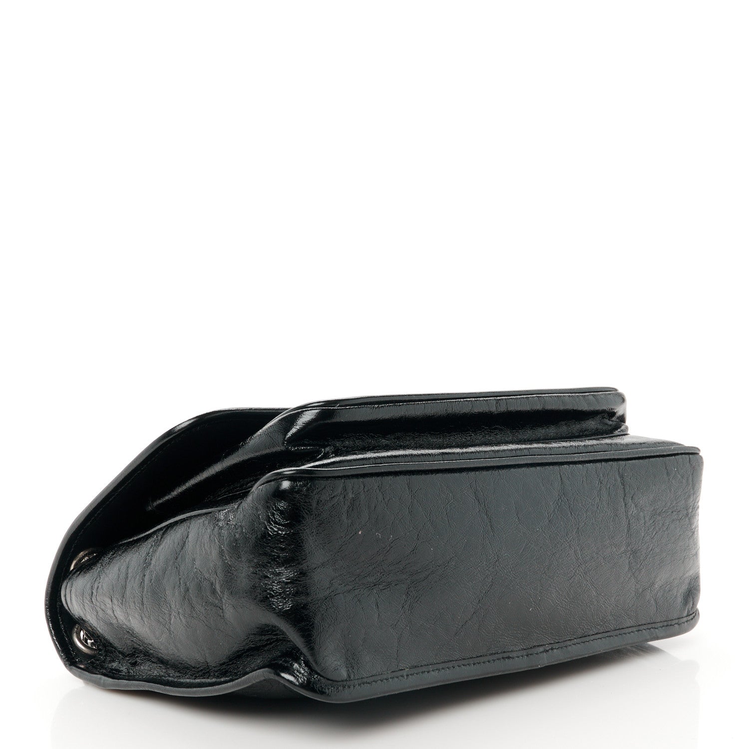 Saint Laurent Crinkled Calfskin Monogram Medium Niki Chain Satchel Black 4 of 11