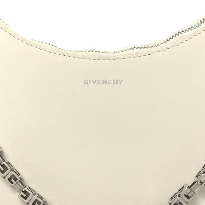 Givenchy Smooth Calfskin Small Moon Cut Out Shoulder Bag Ivory 7 of 9