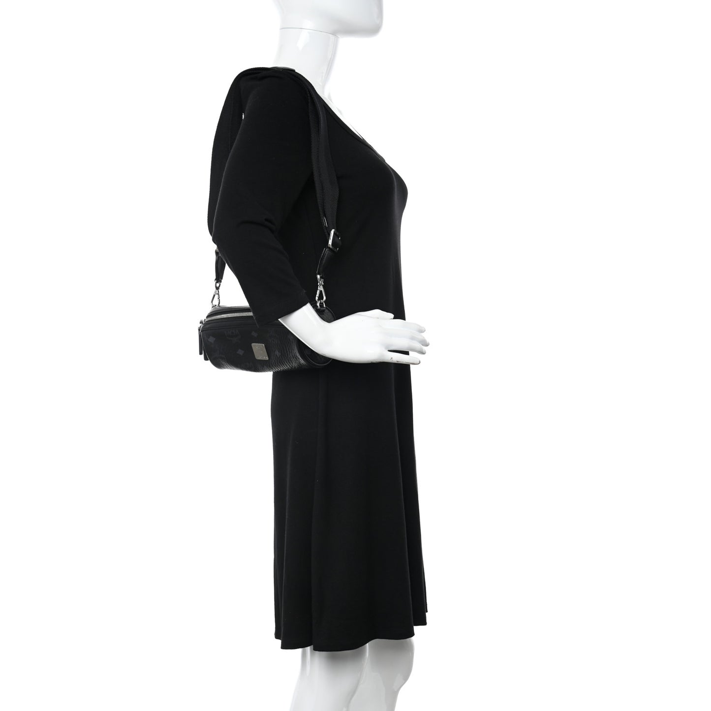 Visetos Mini Barrel Crossbody Bag Black