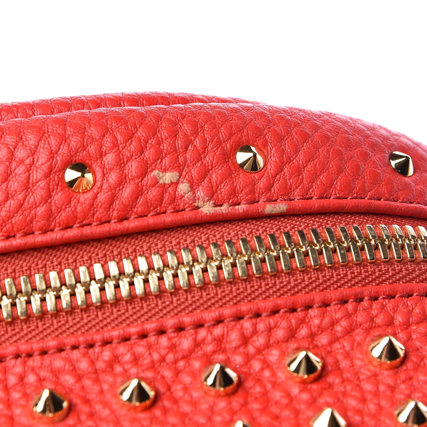 MCM Calfskin Swarovski Small Stark Diamond Backpack Red 13 of 16