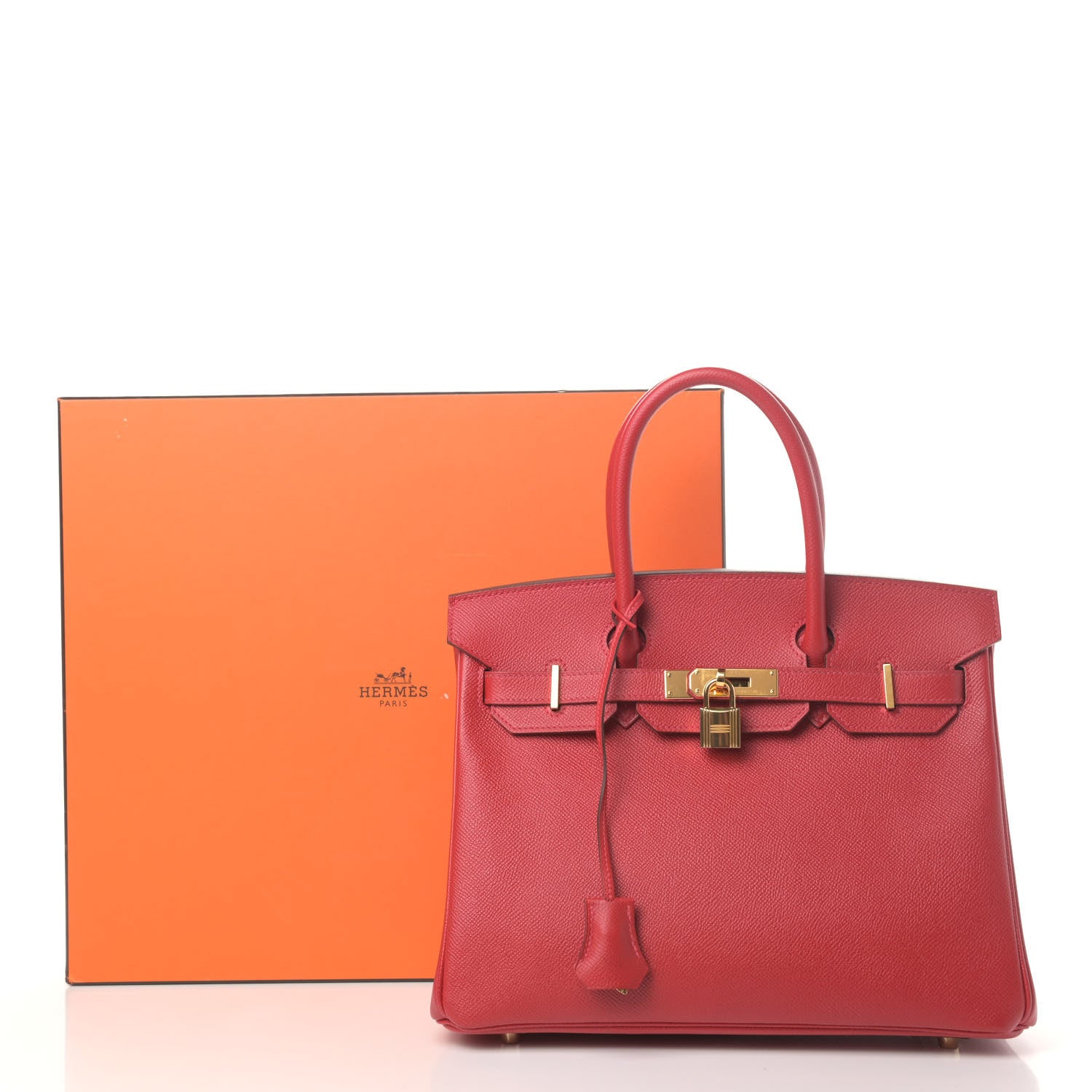 Hermes Epsom Birkin 30 Rouge Casaque 13 of 13