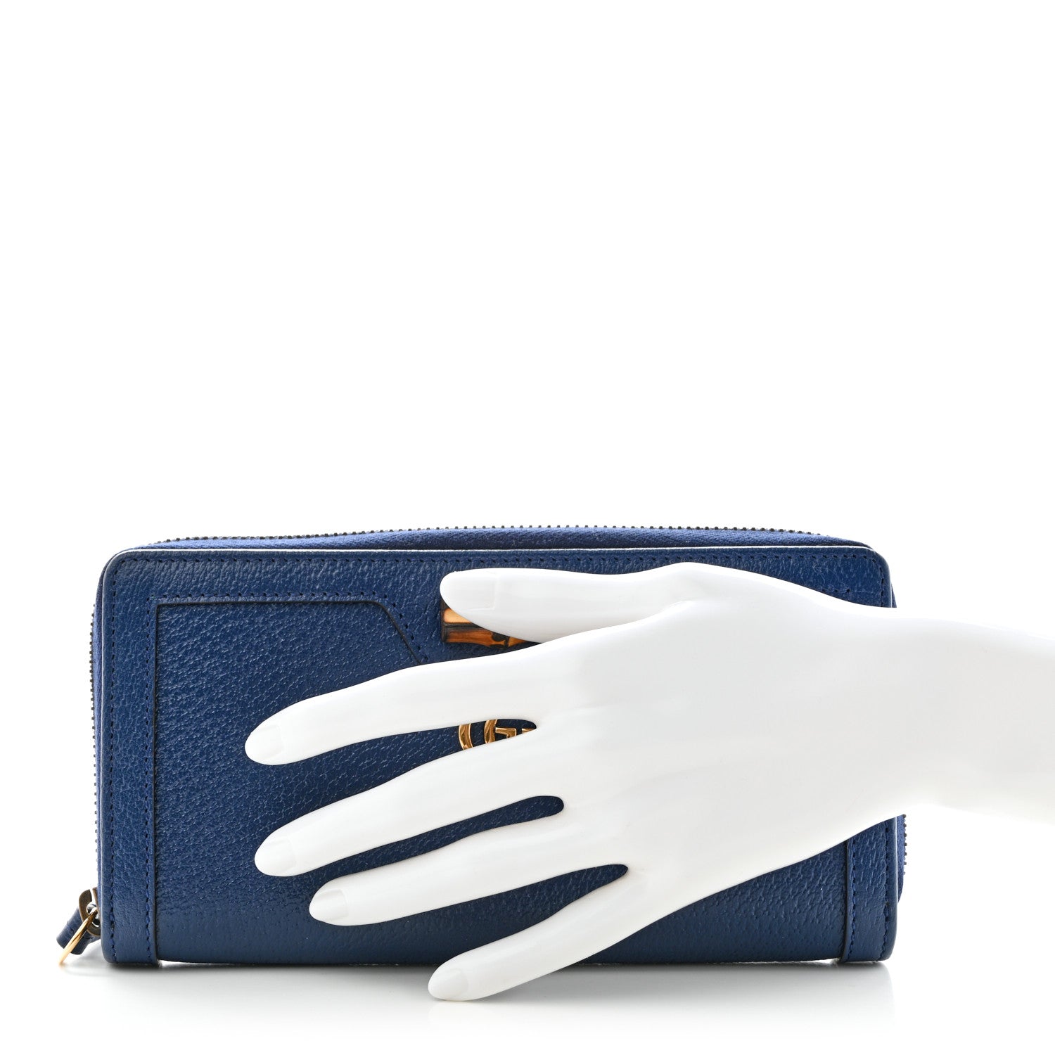 Gucci Wonka Grain Calfskin Diana Continental Wallet Blue 2 of 8
