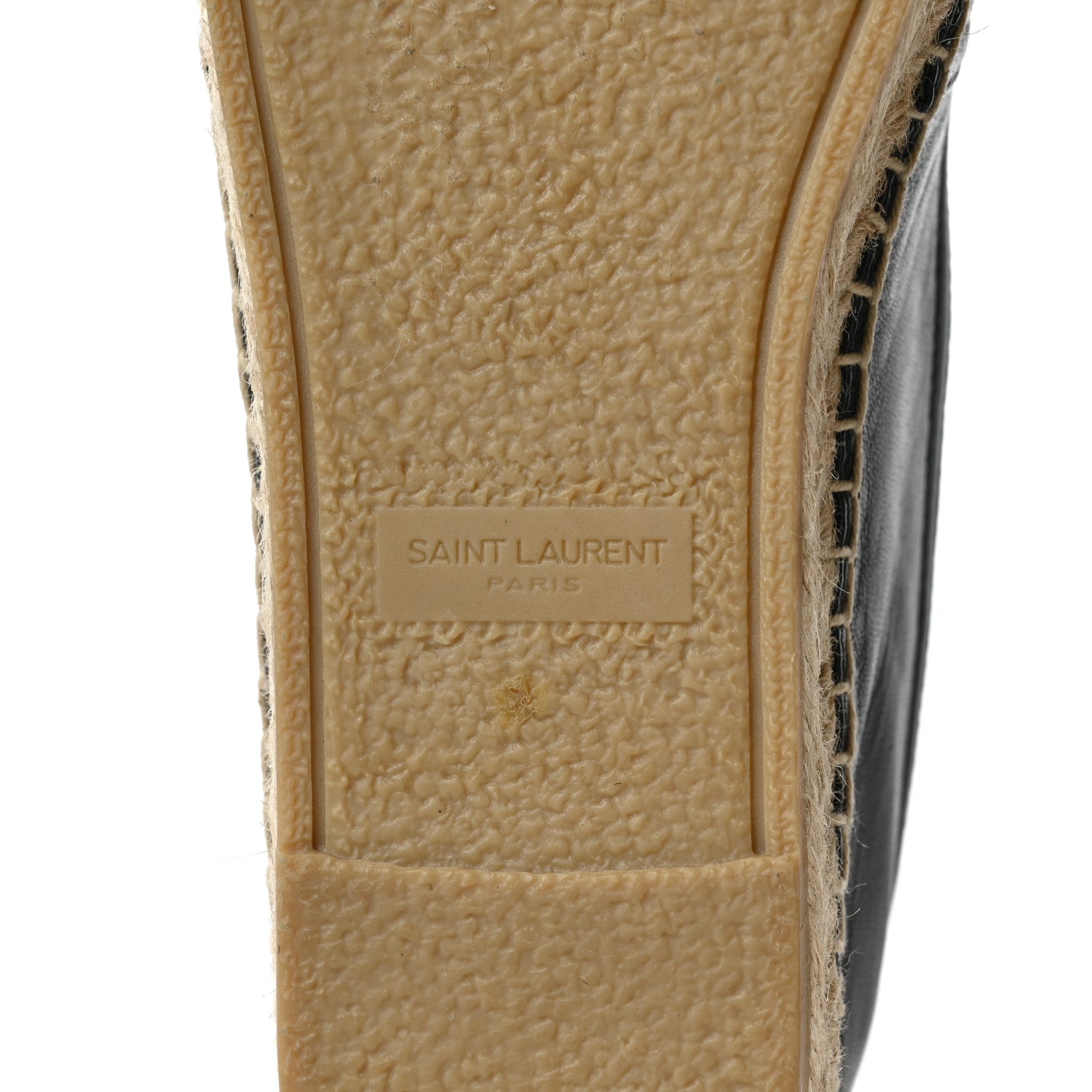Saint Laurent Lambskin Monogram Espadrilles 38 Black 6 of 8