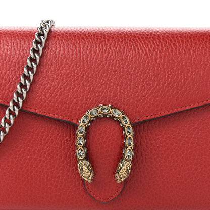 Gucci Calfskin Mini Dionysus Chain Wallet Hibiscus Red 9 of 10
