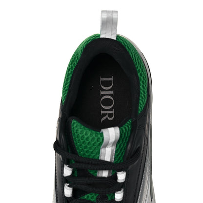 Christian Dior Technical Mesh Calfskin Mens B22 Sneakers 44 White Black Green 7 of 15