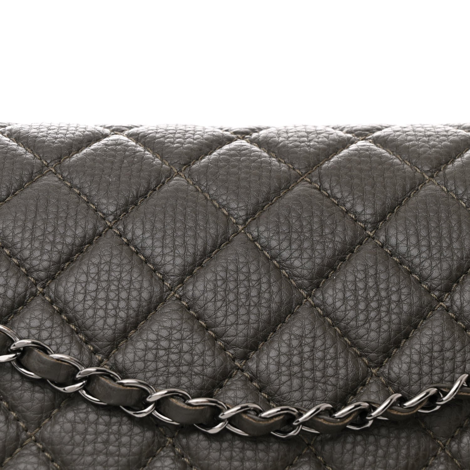 Chanel Quilted XXL Travel Flap Bag Khaki 8 of 11