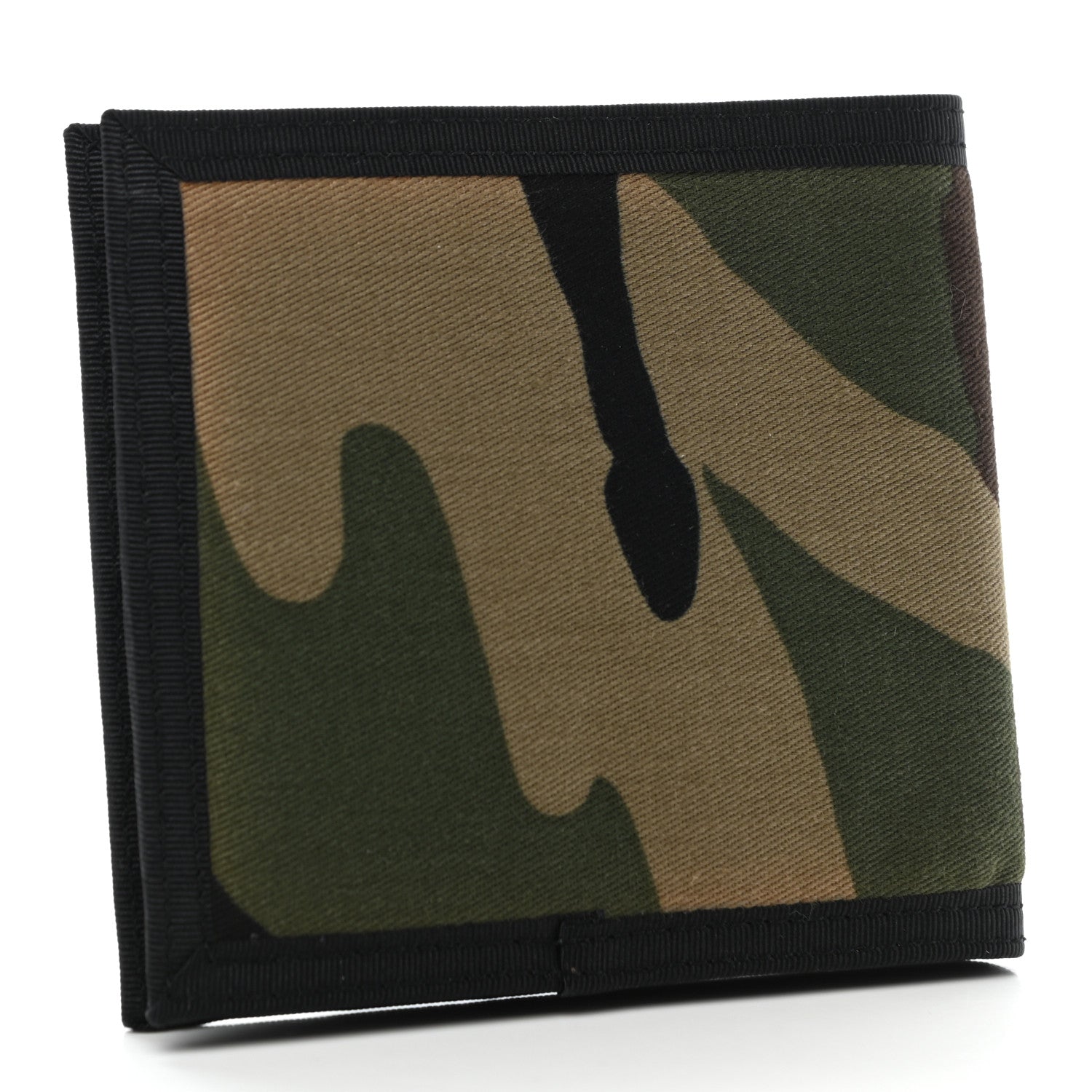 Saint Laurent Nylon Camouflage Buffalo Compact Wallet Kaki Black 3 of 7