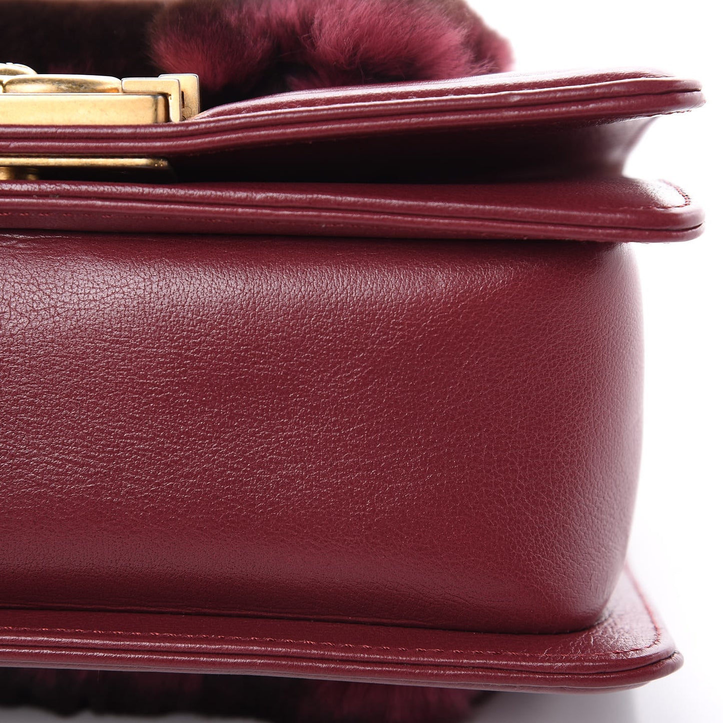 Orylag Rabbit Fur Calfskin Small Boy Flap Red