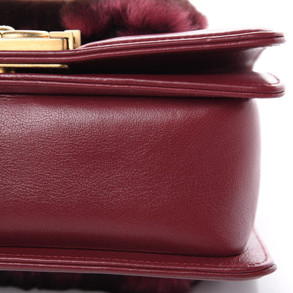 Chanel Orylag Rabbit Fur Calfskin Small Boy Flap Red 10 of 11