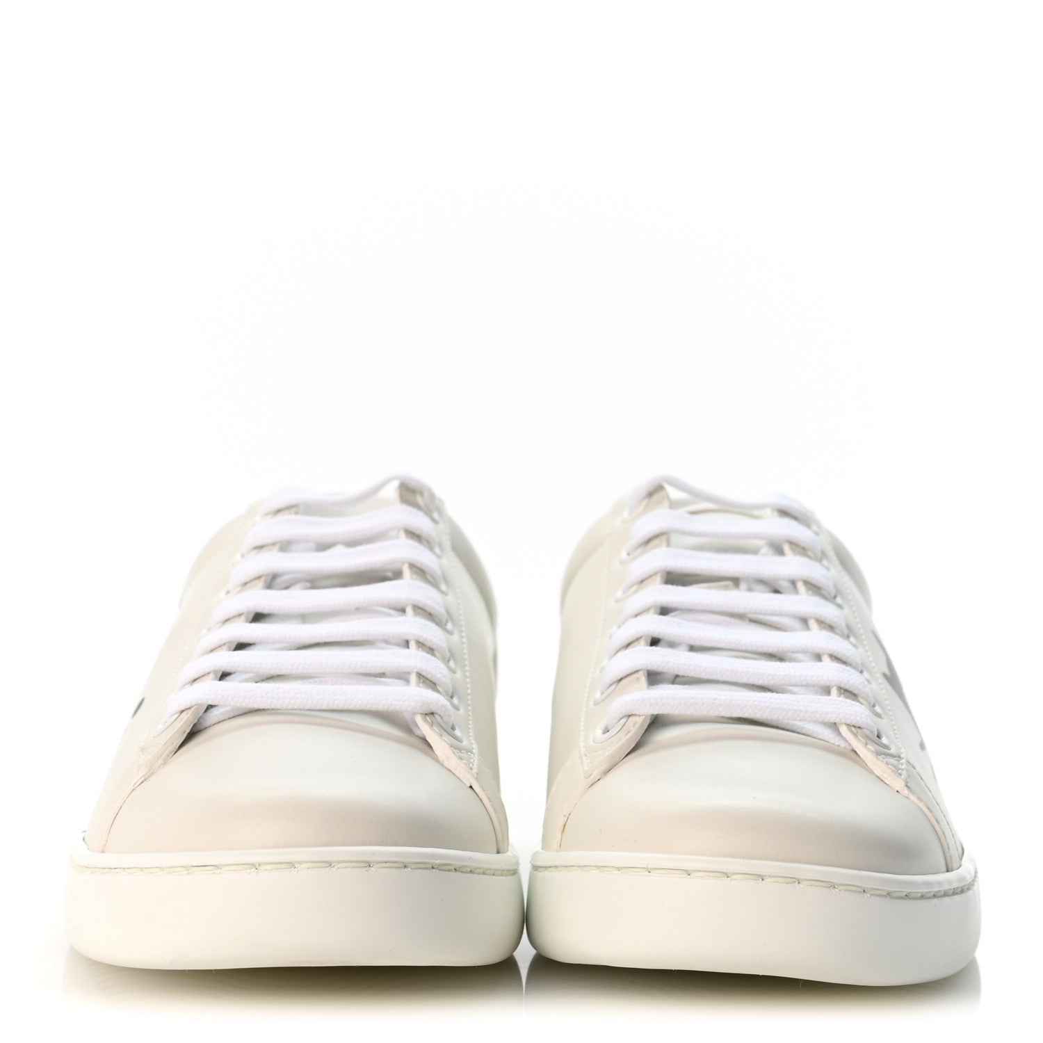 Gucci Evolution Calfskin Cat Womens Ace Sneakers 36.5 White New Shamrock 3 of 10