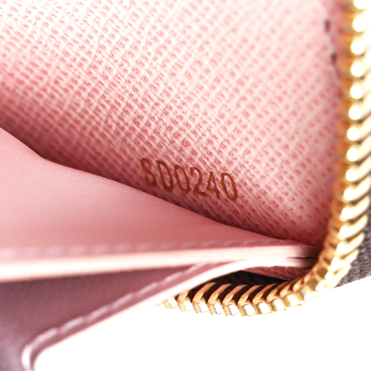 Monogram Clemence Wallet Rose Ballerine