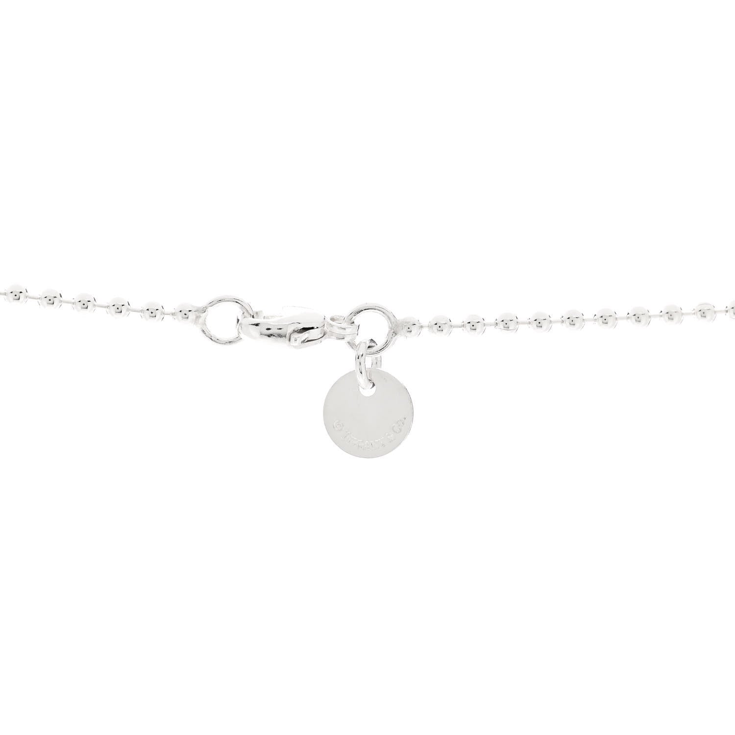 Tiffany Sterling Silver Cushion Charm Pendant Necklace 5 of 6