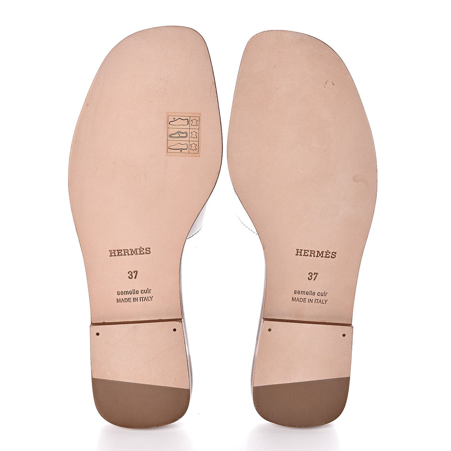 Box Calfskin Oran Sandals 37 White