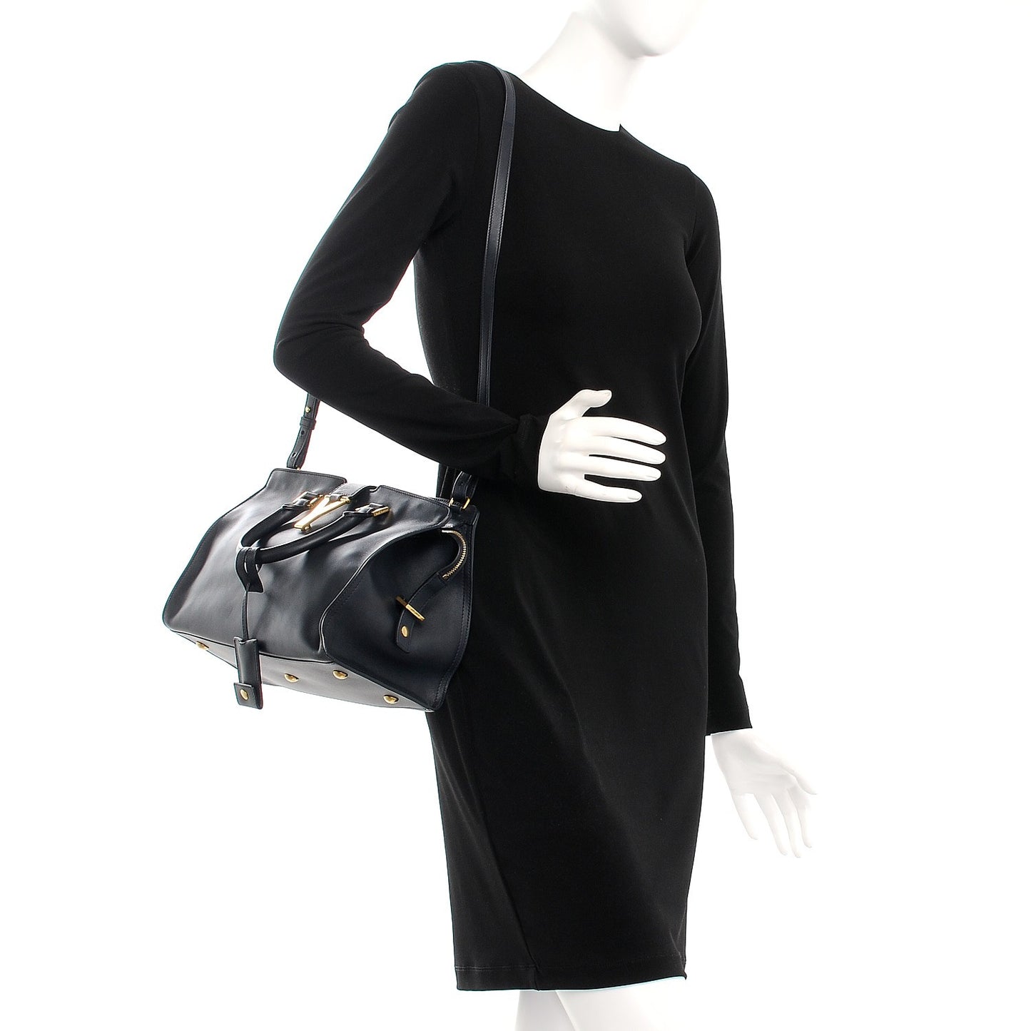 Calfskin Small Classic Y Cabas Navy Blue