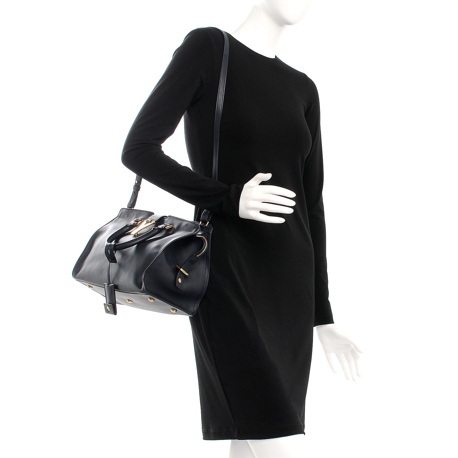 Saint Laurent Calfskin Small Classic Y Cabas Navy Blue 2 of 10